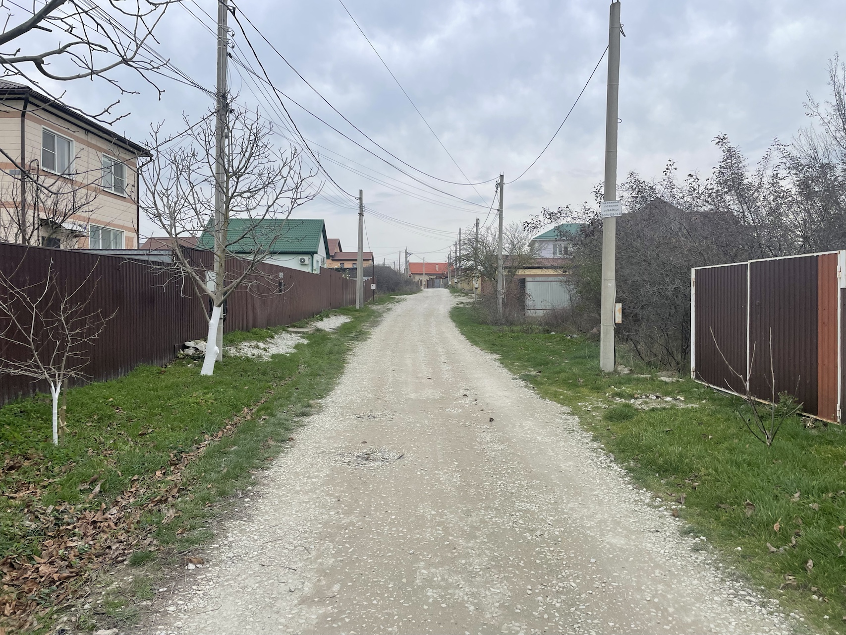 Подъезд к участку по улице Зеленой